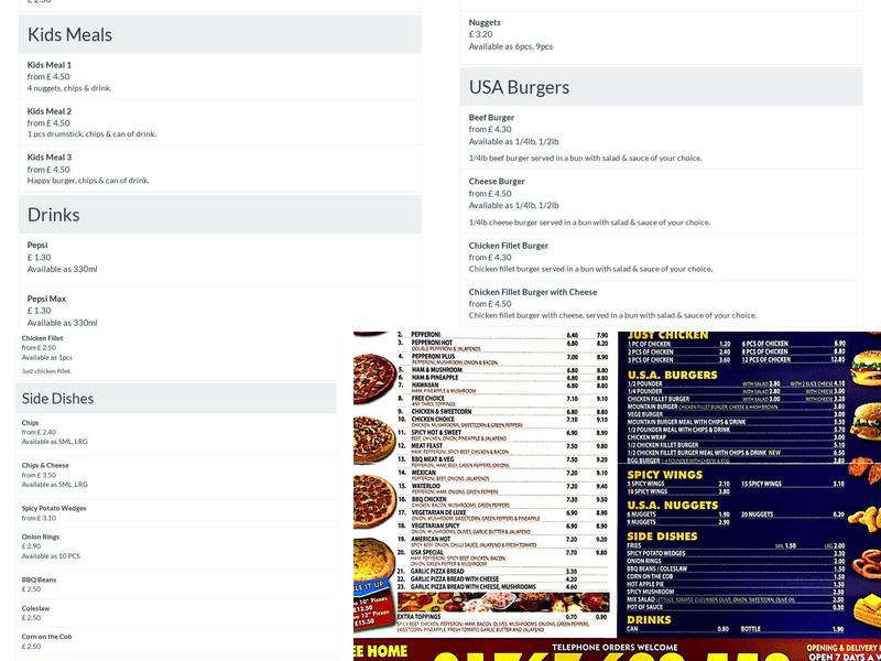 USA Fried Chicken Menu