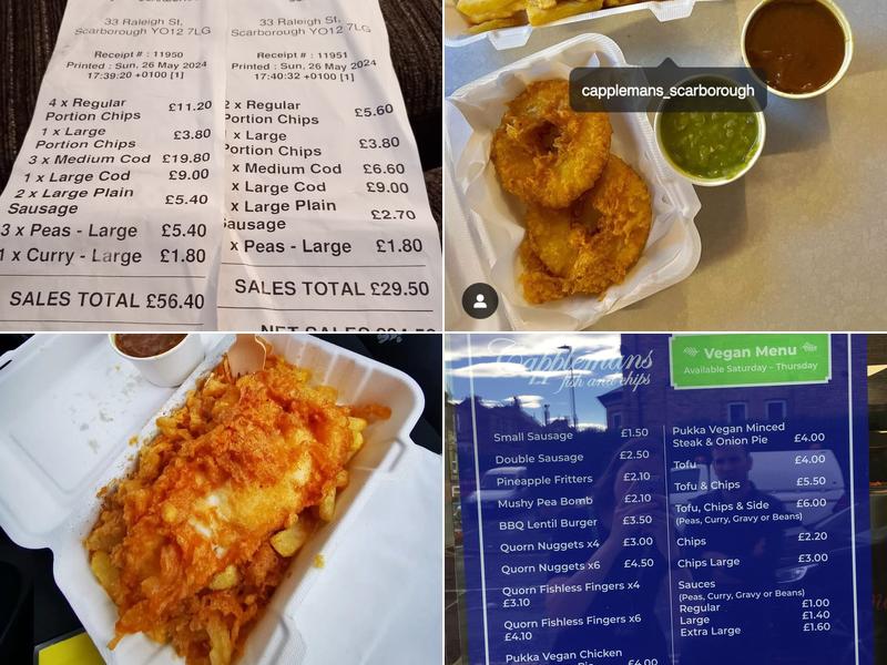 Capplemans Fish & Chips Menu