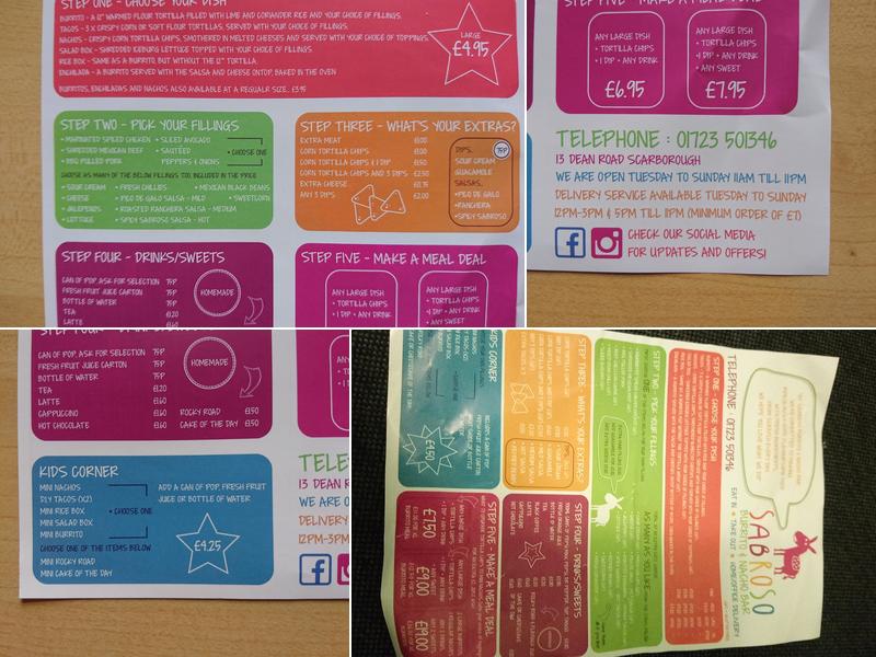 Sabroso Burrito and Nacho Bar Menu