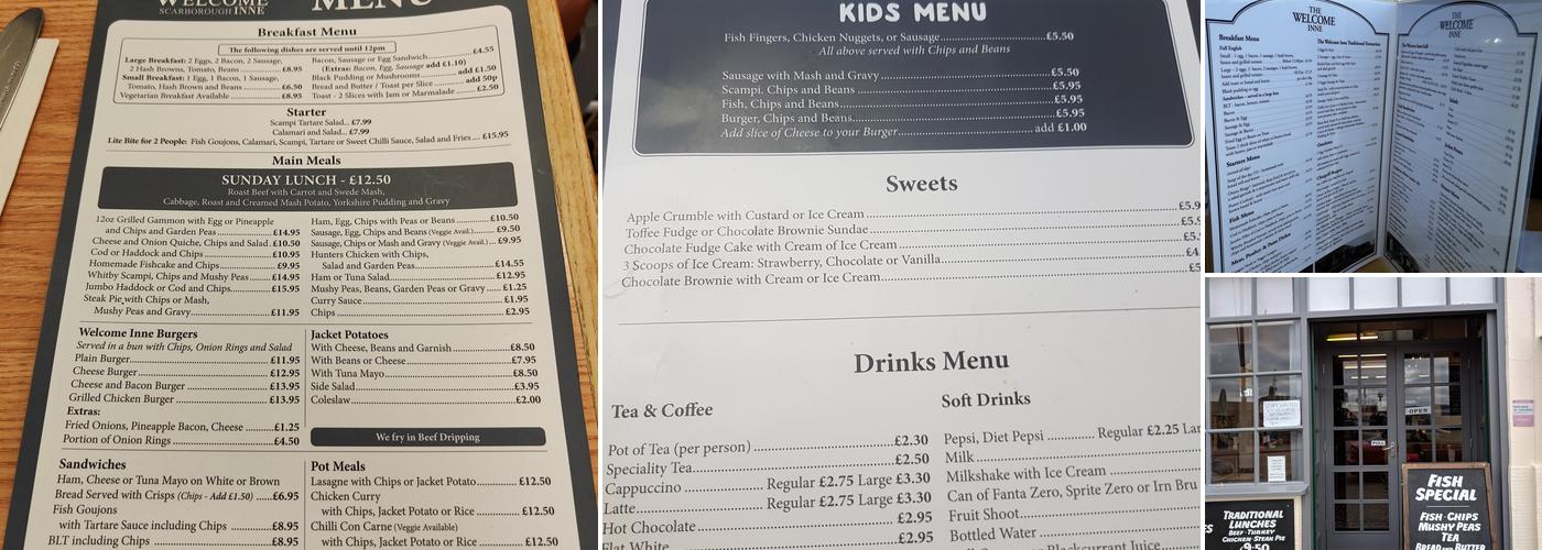 The Welcome Inne Menu