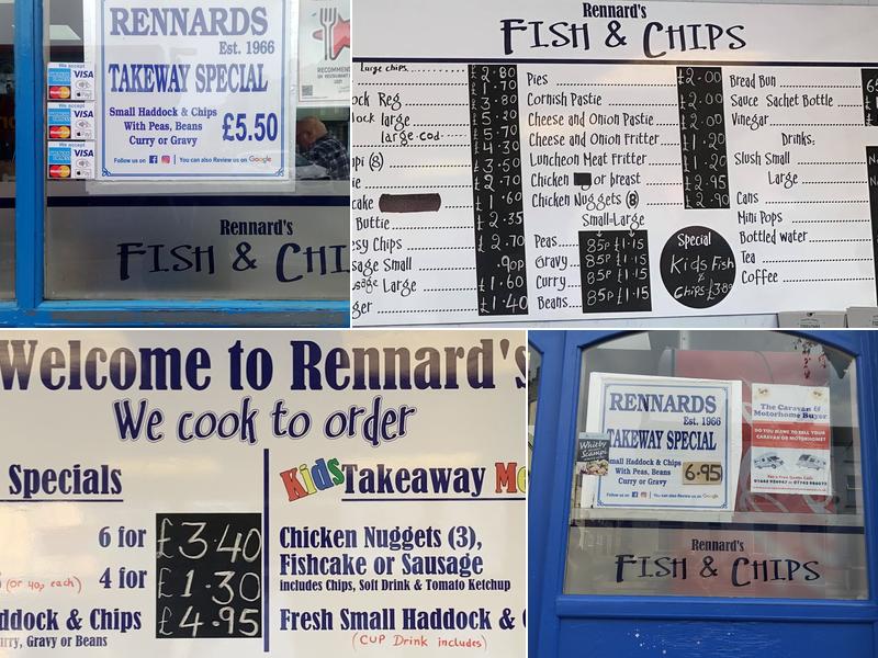 Rennards Fish & Chips Menu