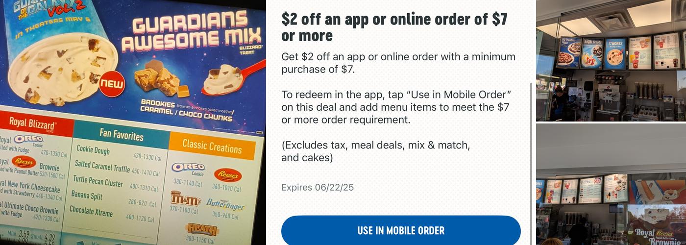 Dairy Queen Store Menu