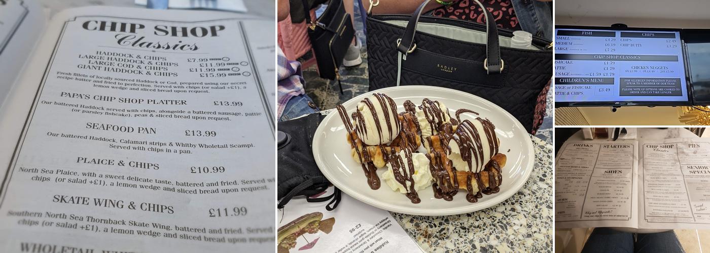 Papa's Fish & Chips Scarborough Seafront Takeaway Menu