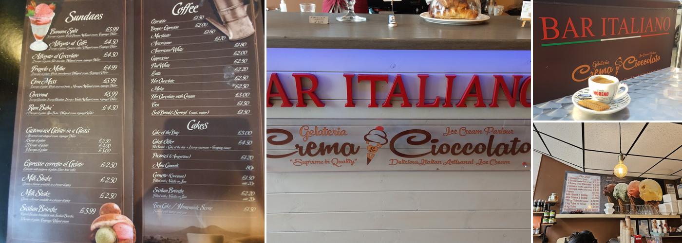 Crema e Cioccolato Menu