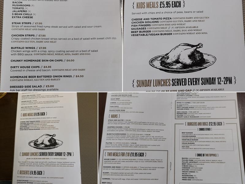 The Courtyard Menu