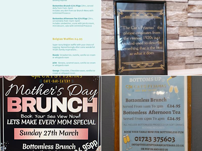 The Cat's Pyjamas Bar & Eatery Menu