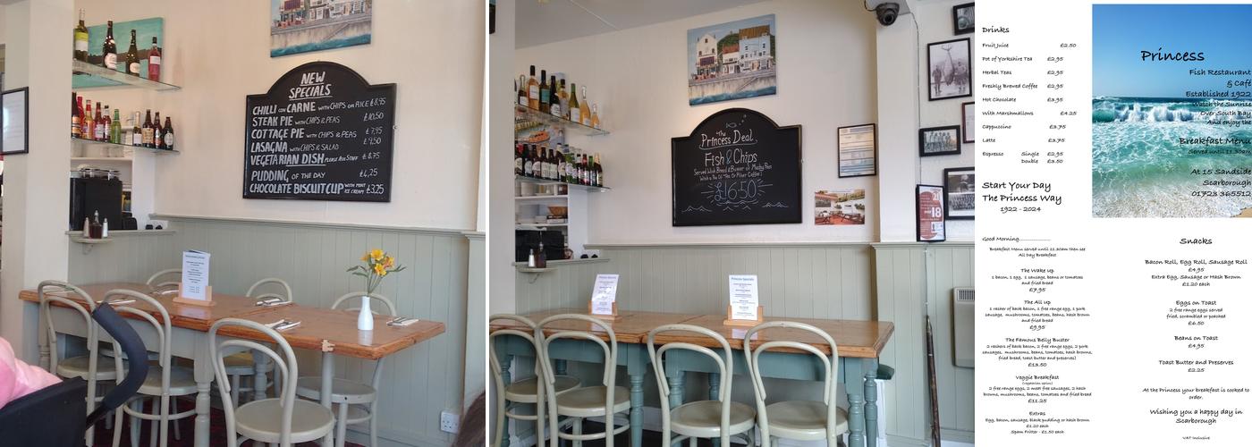 The Princess Café Menu