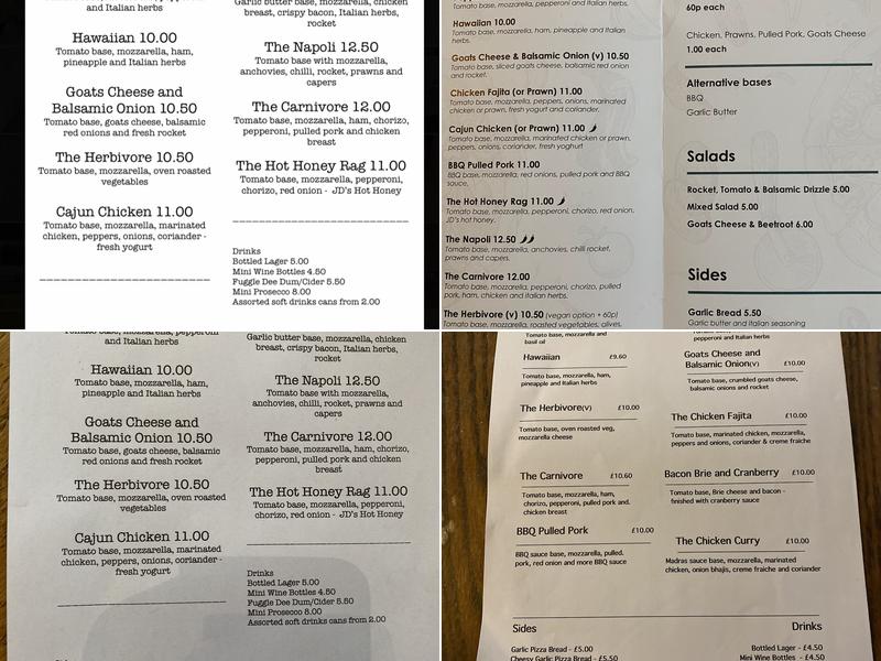 Seaview Pizza Kitchen Menu