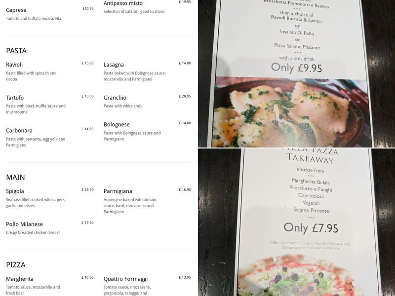 Marco Sevenoaks Menu