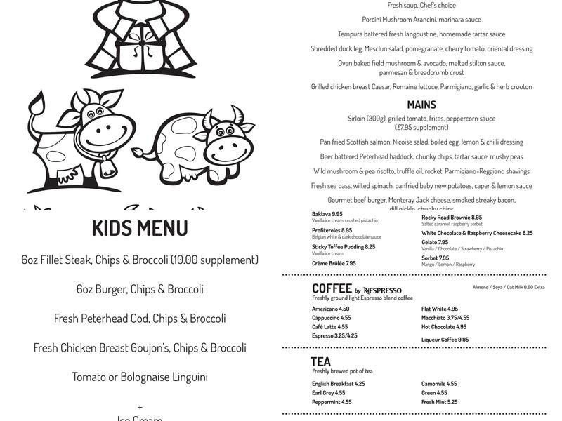 Branded Sevenoaks Menu