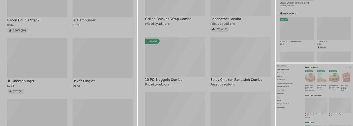Wendy's Menu