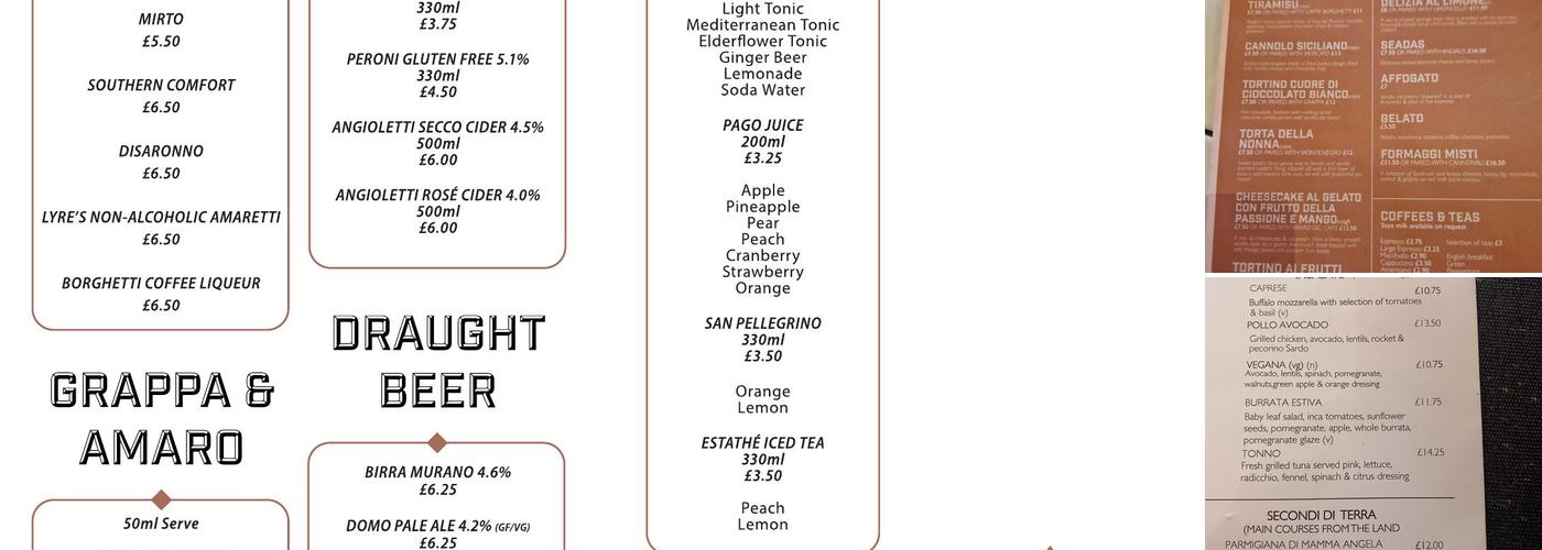 Domo Restaurant Menu