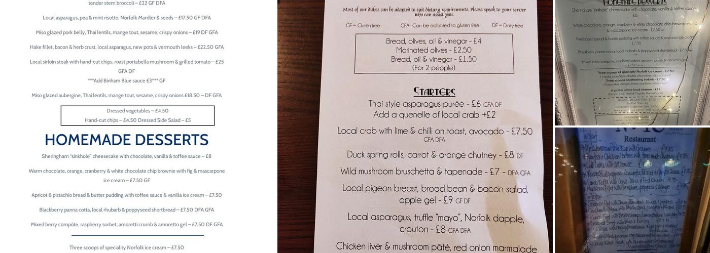 Marmalade’s Bistro Menu