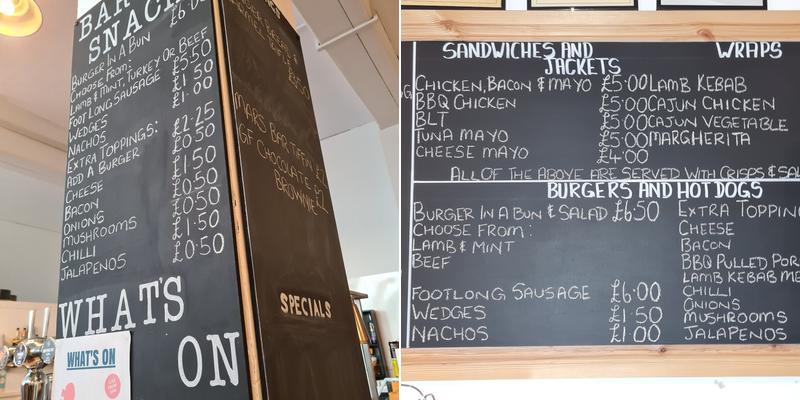 The Canteen Bar & Kitchen Menu