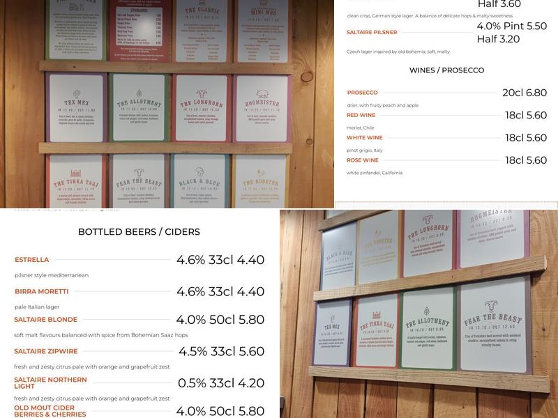 Rumpus Burger - Saltaire Menu