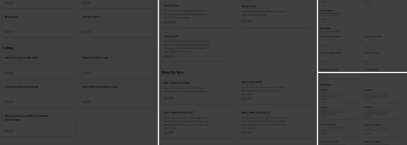 Koh-I-Noor Takeaway Menu