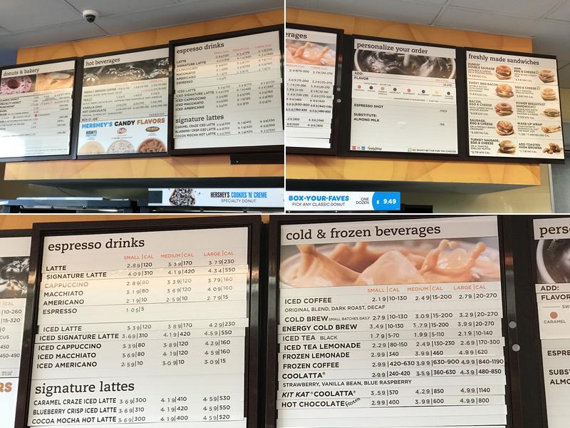 Dunkin' Menu