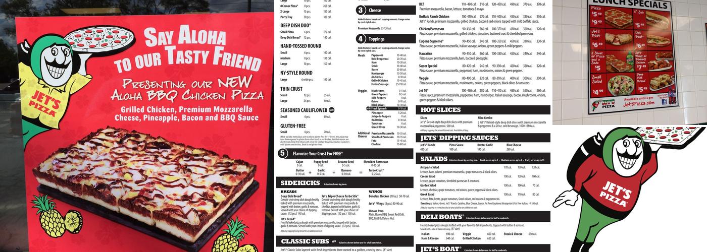 Jet's Pizza Menu