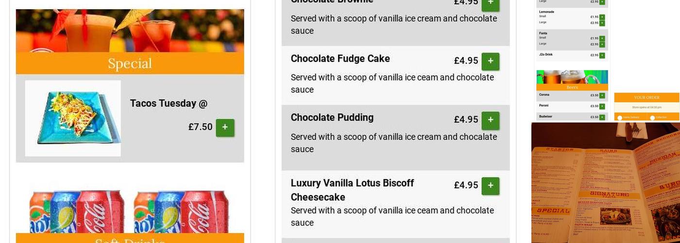 Mexican Bar and Grill Menu