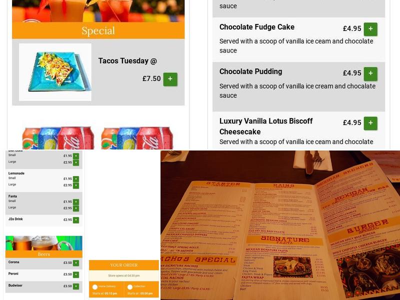 Mexican Bar and Grill Menu