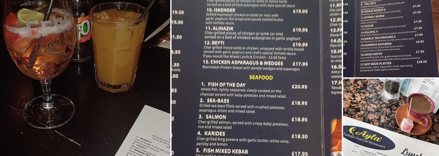 Ayla Turkish Charcoal Restaurant New Brighton Menu