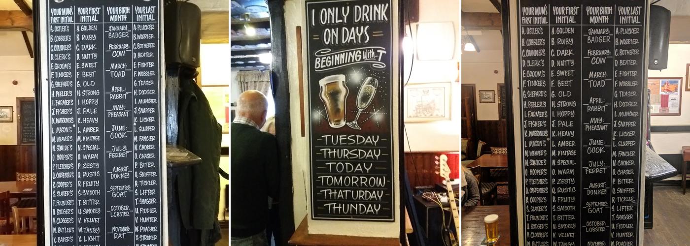 The Telegraph Inn Menu