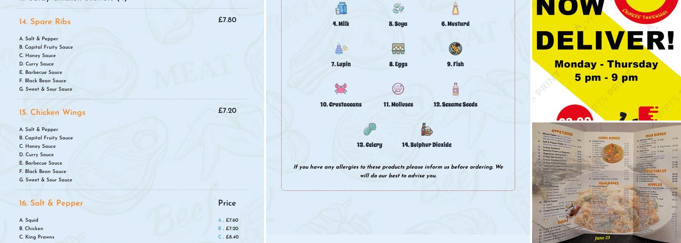 Walton Chinese Takeaway Menu