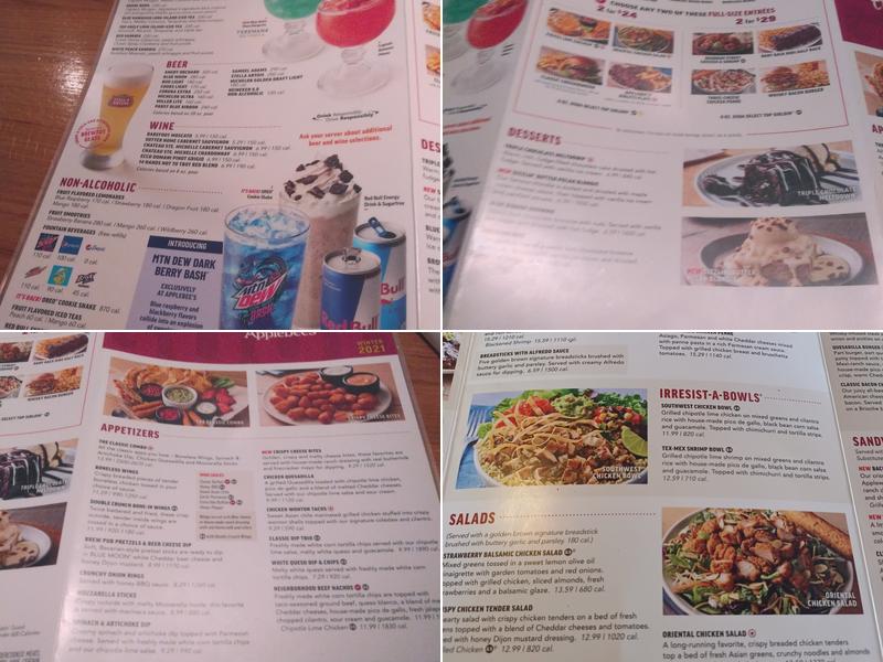 Applebee's Grill + Bar Menu