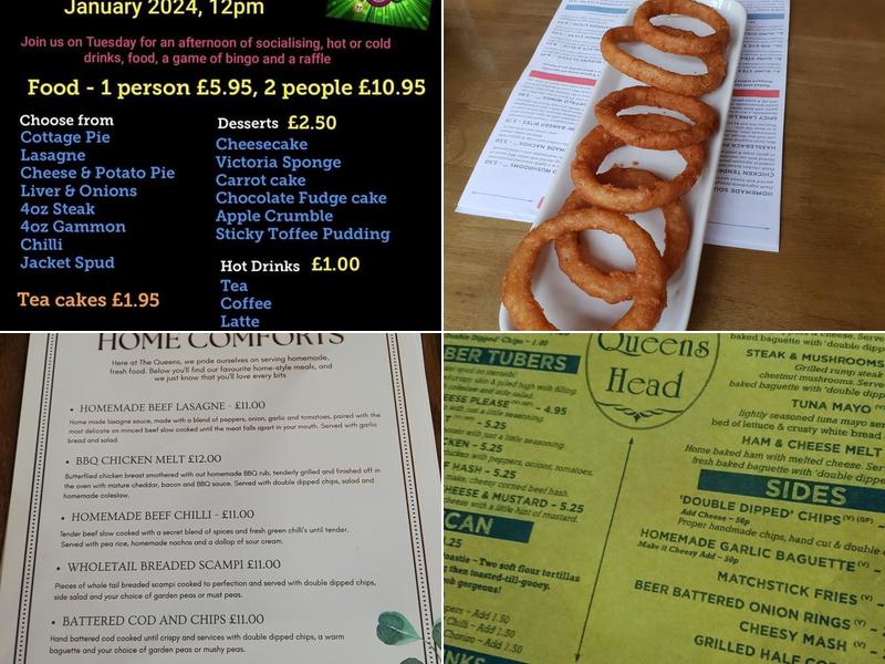 The Queens Head Wednesbury Menu