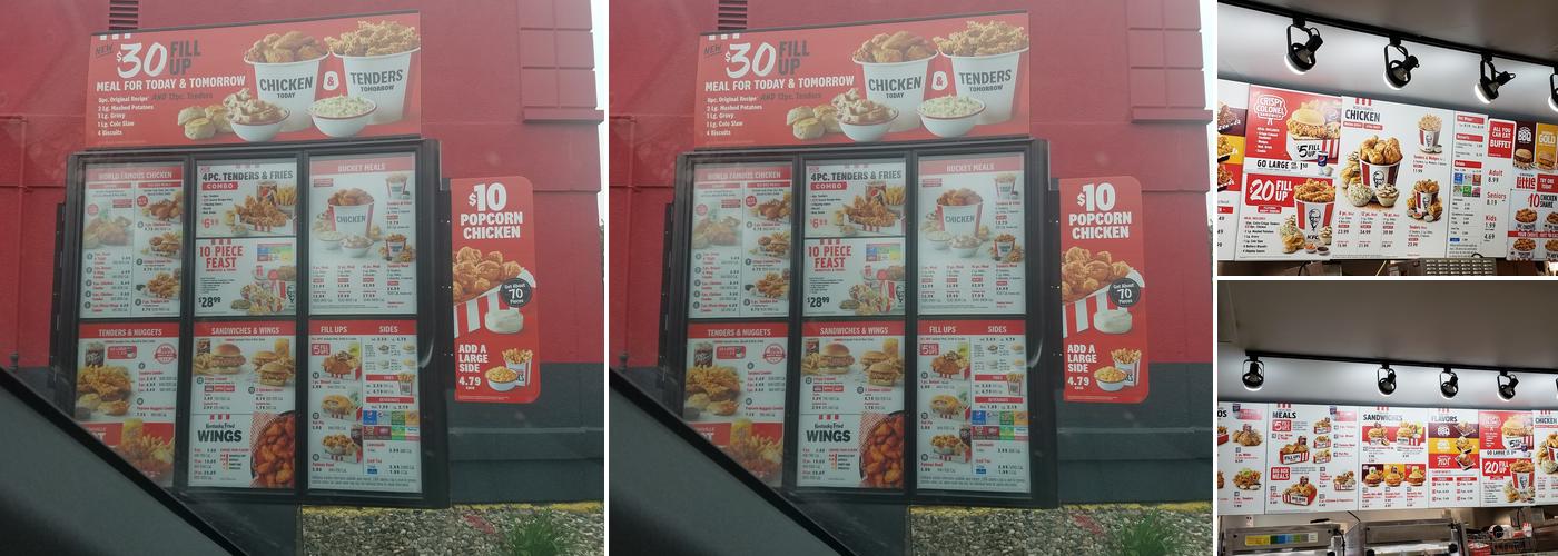 KFC Menu
