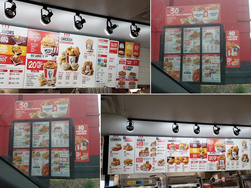 KFC Menu