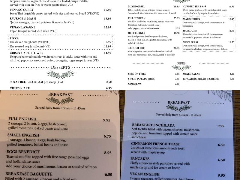 Jacks at Woodlakes Menu