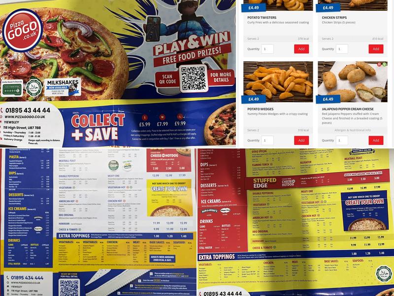 Pizza Go Go Yiewsley Menu