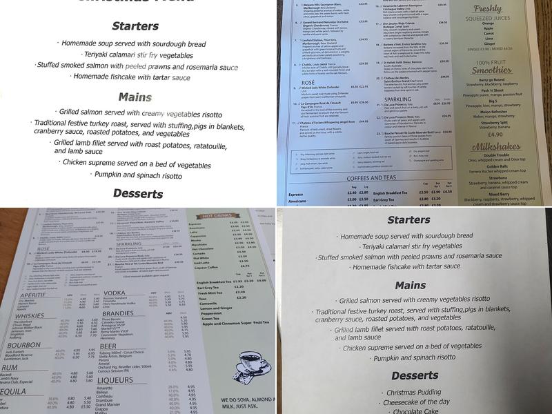 Corzâ Cafe Bar Restaurant Menu