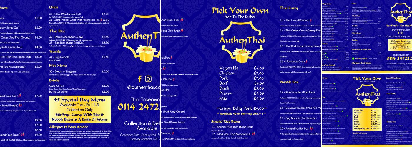 AuthenThai Menu