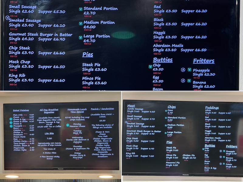 Lows Traditional Fish & Chips Menu