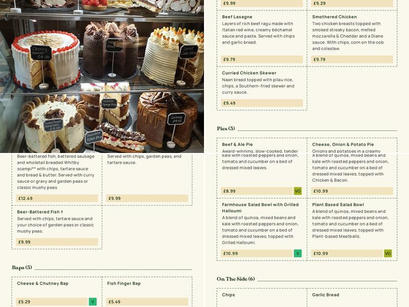 Primrose Farm - Dining & Carvery Menu