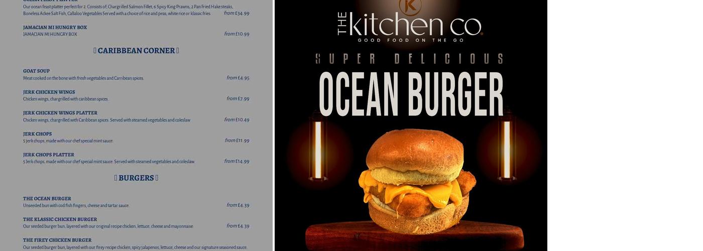 The Kitchen Co Eatery Menu