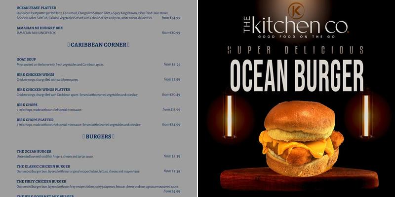 The Kitchen Co Eatery Menu