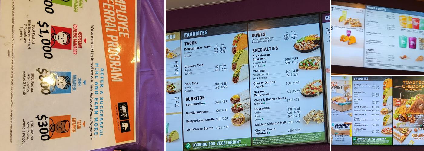 Taco Bell Menu