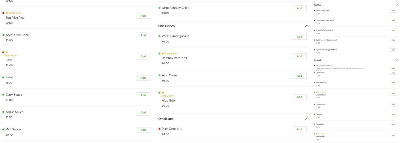 Idle Spicy Kitchen Menu