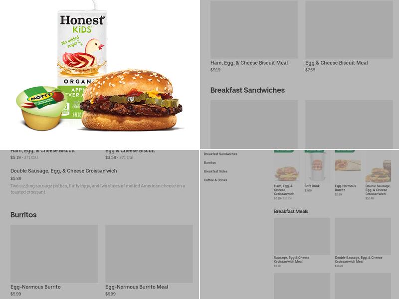 Burger King Menu