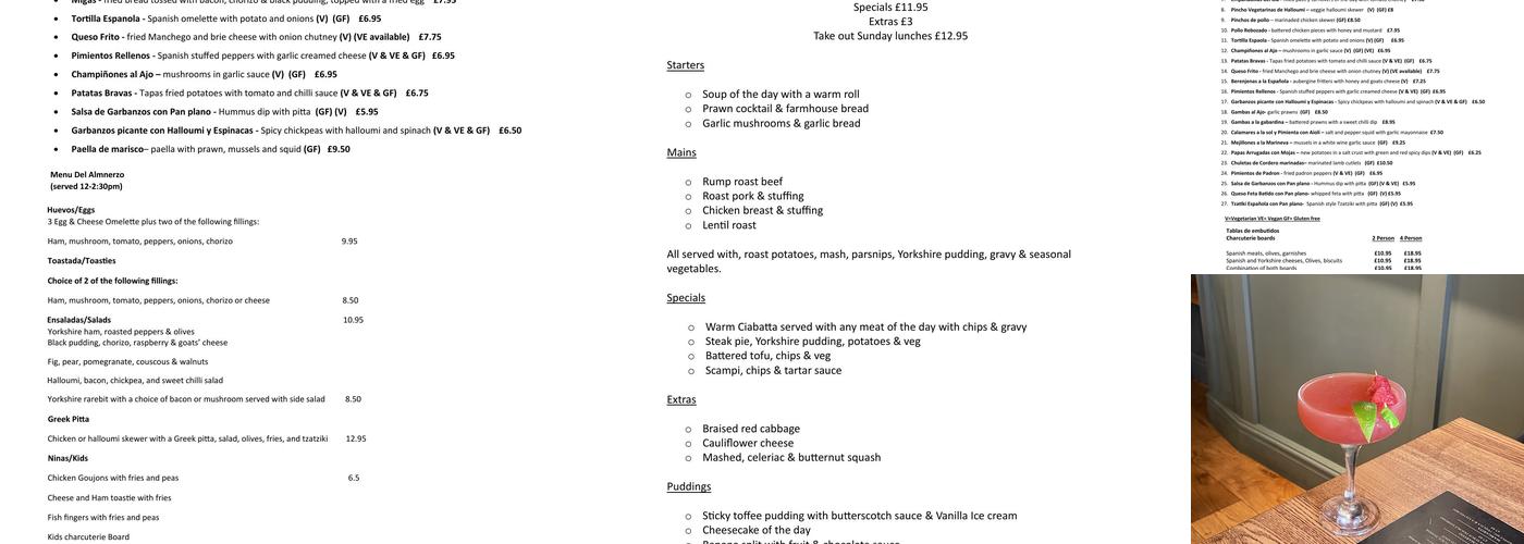 Little Drummer Boy COCINA Menu