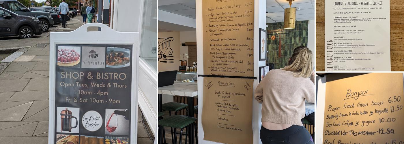 The Funghi Club Menu