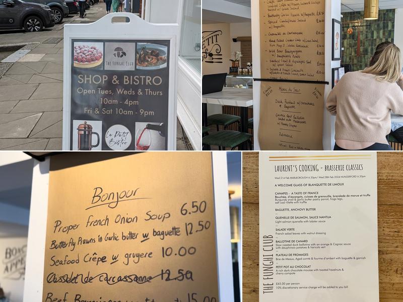 The Funghi Club Menu