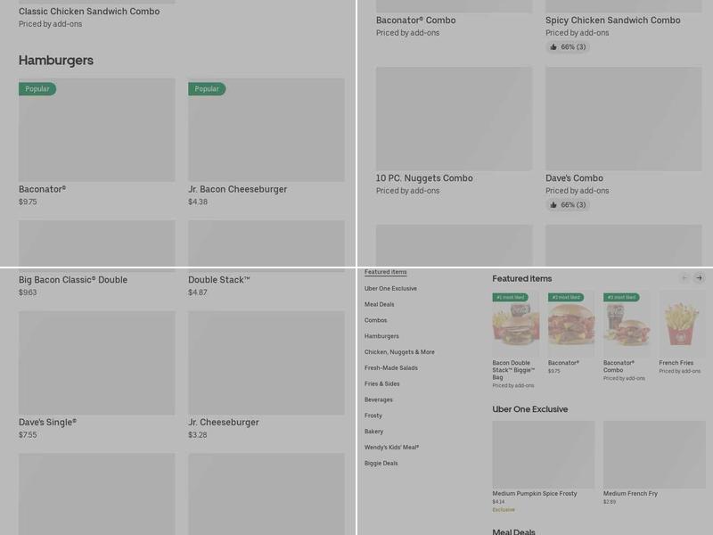 Wendy's Menu