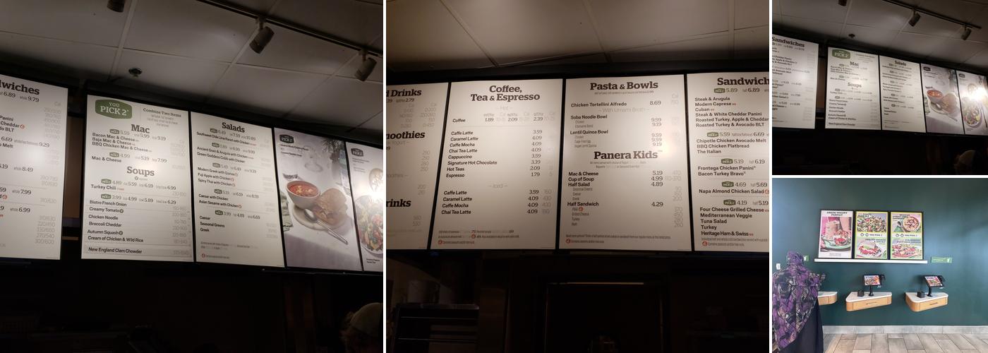 Panera Bread Menu