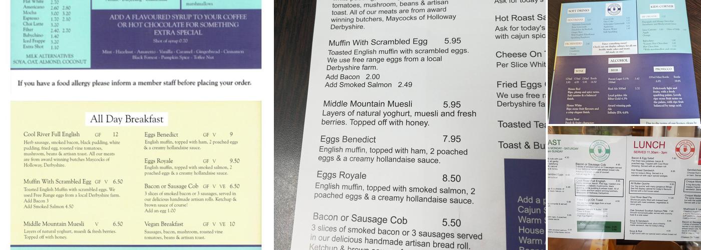 Cool River Café & Patisserie Menu