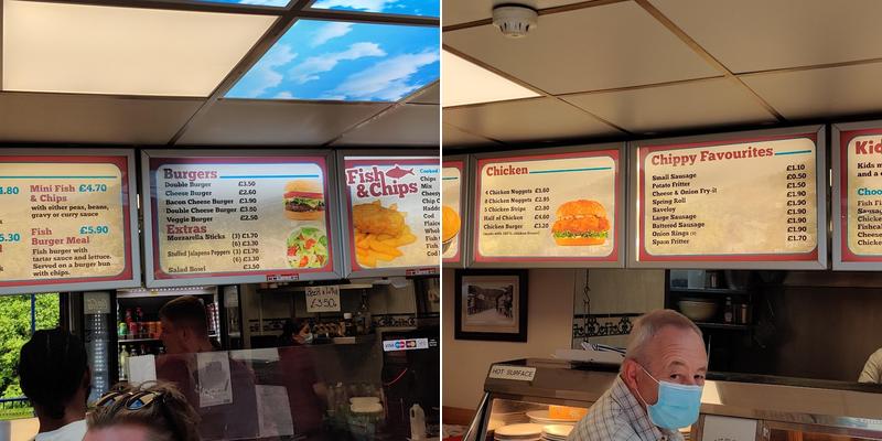 Riverside Fish Bar Menu