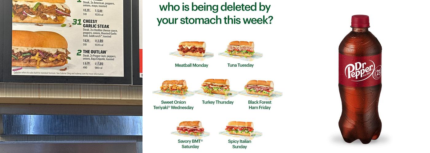 Subway Menu